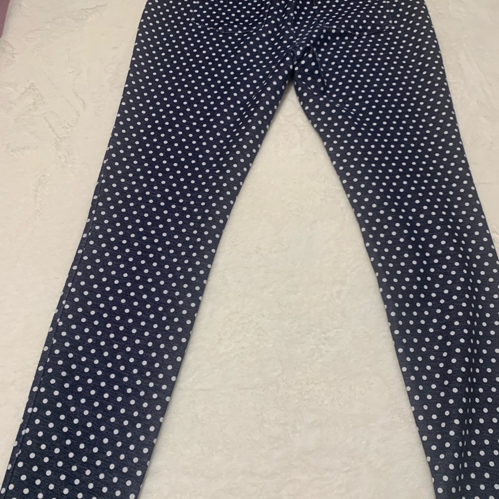 Michael Kors Stylish Navy and White Polka Dot Pants!Nicer Thick Quality!30”x 28”